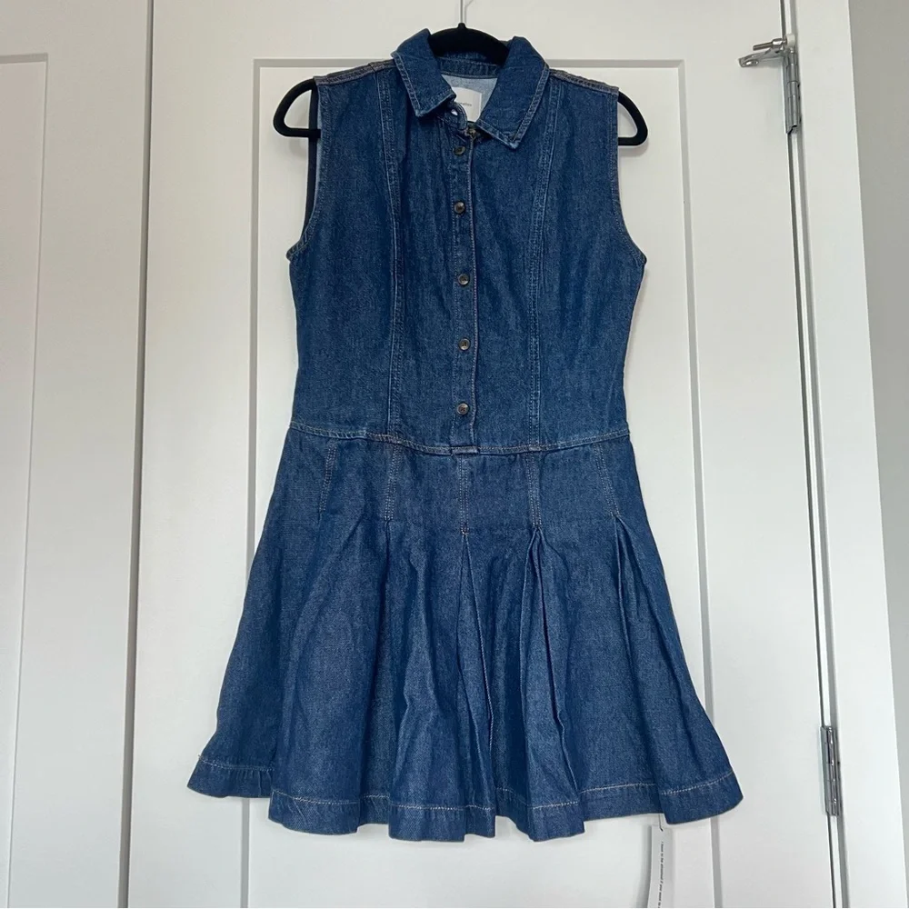 Reformation Arella Denim Mini Dress - Size 4 - NWT - Picture 4 of 9